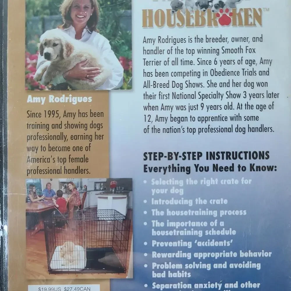 Pawsitively Housebroken Lessons (DVD) A Lifetime Dog Pet Crate Training